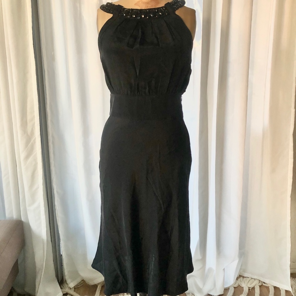 Banana Republic cocktail dress jeweled neckline